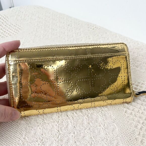 Kate Spade Metro Spade Neda Continental Zip Wallet Metallic Gold - Picture 4 of 10